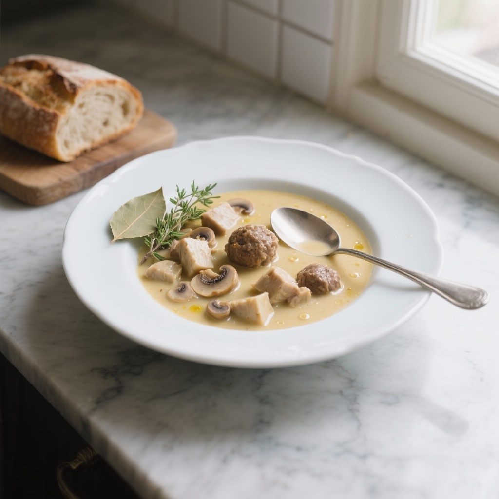Royal Belgian Veal Stew (Blanquette de Veau Royale) recipe image