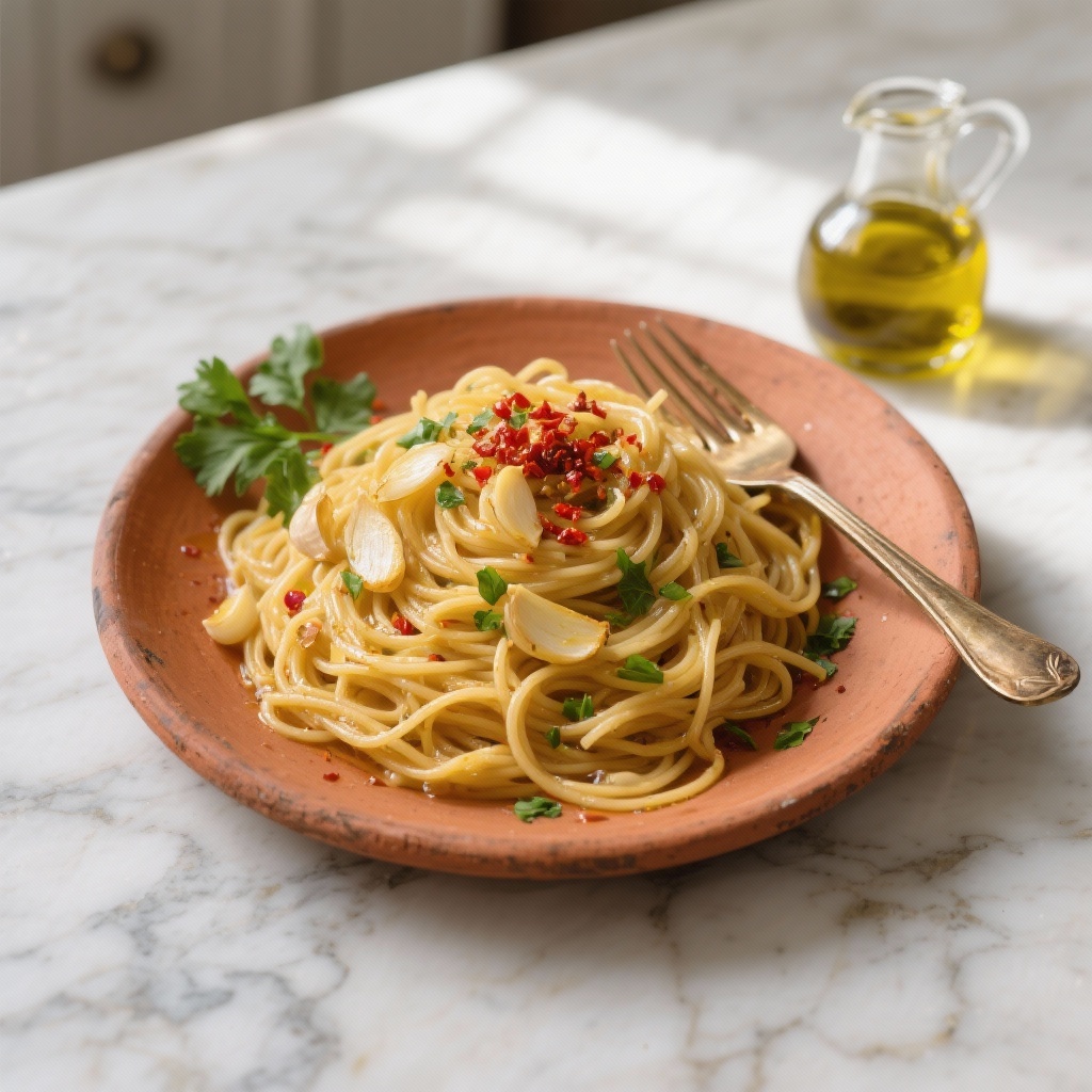 Garlic and Oil Spaghetti (Spaghetti Aglio e Olio)